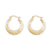 Small 10k Real Gold Swirl Round Door knocker Earrings 1 Inch Diameter