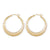 10k Real Gold Swirl Design Round Door Knocker Hoop Earrings 1.25 Inches.