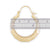 10k Gold Hollow Door knocker Drop Down Earrings 1.25 inch Wide