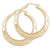 10k Real Gold Hollow Door knocker Patterned Hoop Earrings 2.1 inches