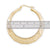 10k Real Gold Hollow Door knocker Patterned Hoop Earrings 2.1 inches