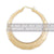 10k Real Gold Door knocker Hollow Hoop Earrings 2.25 inches Diameter