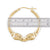10k Real Gold 2 Ram's Heads Shiny Polished Hoop Earrings 1.6 Inch Wide