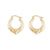 Baby 10kt Gold Dia-Cut Heart Door Knocker Earrings 7-8 Inch.