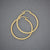 14k Real Gold 2 mm Shiny Round Tube Circle Hollow Plain Hoop Earrings 1.3 Inch