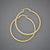 14k Real Gold 2 mm Shiny Round Tube Circle Hollow Plain Hoop Earrings 1.5 Inch