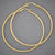 14k Real Gold 2 mm Shiny Round Tube Circle Hollow Plain Hoop Earrings 2.3 Inches