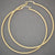 14k Real Gold 2 mm Shiny Round Tube Circle Hollow Plain Hoop Earrings 2.5 Inches