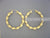 10k Real Gold 8 mm Twisted Round Hollow Thick Hoop Earrings Medium Large Size 2.3 inches Diameter