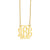 Extra Small 10kt or 14kt Solid Gold Mini 3 Initials Monogram Tiny Necklace 0.6 Inch Personalized Jewelry GM29C