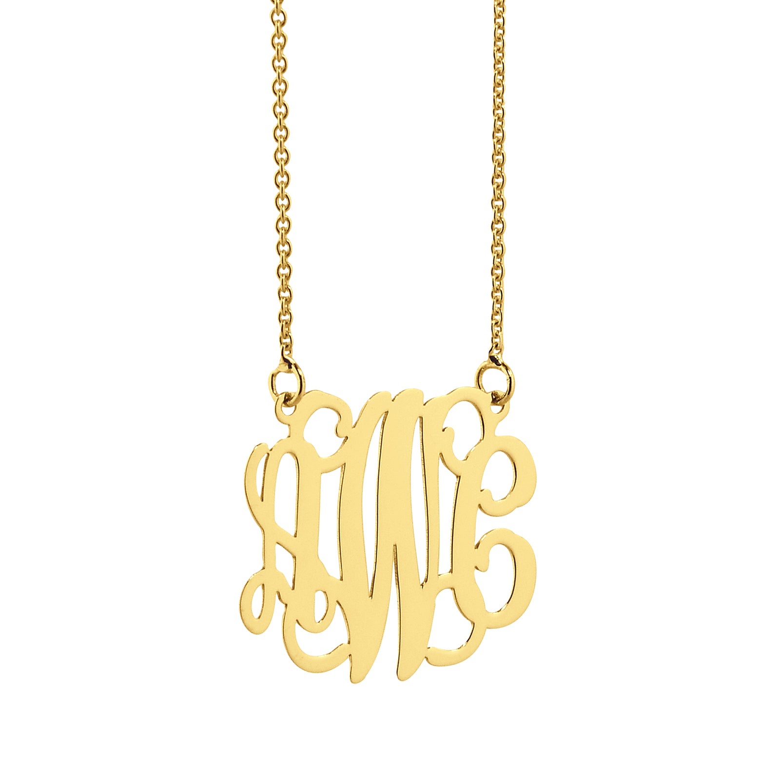 ネックレス・ペンダント LOVE ME MONSTER Surgical Mini Initial Necklace L203MNK190 14kt Yellow Gold Mini Initial Necklace