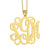 10k-14k Solid Gold 3 Initials Monogram Pendant 1 1-4 Inch GM_32