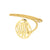 Small Solid 10k or 14k Gold 3 Initials Circle Monogram Pendant 5/8 inch Minimal Fine Jewelry