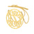 Solid 10k or 14k Gold 3 Initials Circle Monogram Necklace 1 Inch Personalized Fine Jewelry