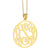 10k or 14k Solid Gold 3 Initials Circle Fancy Customized Monogram Pendant 1 inch Personalized Fine Jewelry
