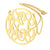 10k or 14k Gold Customized 3 Initials 1.25 Inches Circle Monogram Pendant Necklace Personalized Fine Jewelry