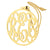 10k or 14k Solid Gold Customized 3 Initials 1.25 Inches Circle Monogram Pendant Personalized Fine Jewelry