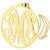 10k or 14k Solid Gold Large 1.5 Inches Circle Monogram Pendant Charm Personalized Fine Jewelry