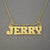 Gold Junior Size Name Personalized Necklace Block Letter Font Pendant Jewelry BP03