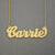 Solid 10k or 14k Gold Personalized Cursive Carrie Name Necklace Custom Made Fine Jewelry NN11