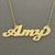 10k or 14k Solid Gold Christina Applegate Amy Name Necklace Fine Jewelry NN12U