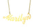 Personalized 10k or 14k Solid Gold Name Necklace Jewelry written in Curve Cursive NN18