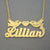 14k or 10k Personalized Solid Gold Name Necklace Diamond Cuts Two Birds Design NN19