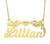 14k or 10k Personalized Solid Gold Name Necklace Diamond Cuts Two Birds Design NN19