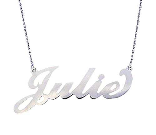 Personalized 10k or 14kt Solid Gold Name Necklace Jewelry Script Font Rachel NN08