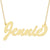 Real Solid 10k or 14k Personalized Gold Script Name Necklace Custom Made Jewelry NN21