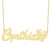 Personalized Jewelry Solid Gold 10k or 14k Name Necklace Pendant with Butterfly NN31