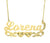 14k or 10k Solid Gold Personalized Name Diamond Cuts Hearts Necklace jewelry NN46