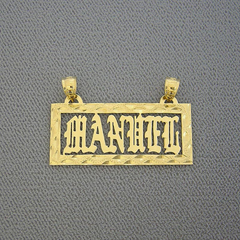 10k or 14k Solid Gold Name Rectangular Pendant Diamond Cuts Personalized  Fine Jewelry
