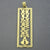 10k or 14k Solid Gold Rectangular Vertical Name Pendant Diamond Cuts Personalized Jewelry NP39