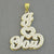 10k or 14k Solid Gold I Love You Double Plate Heart Pendant Charm Diamond Accent 2 Tone Fine Jewelry