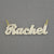 Solid Gold 'Rachel' name pendant diamond accent nameplate