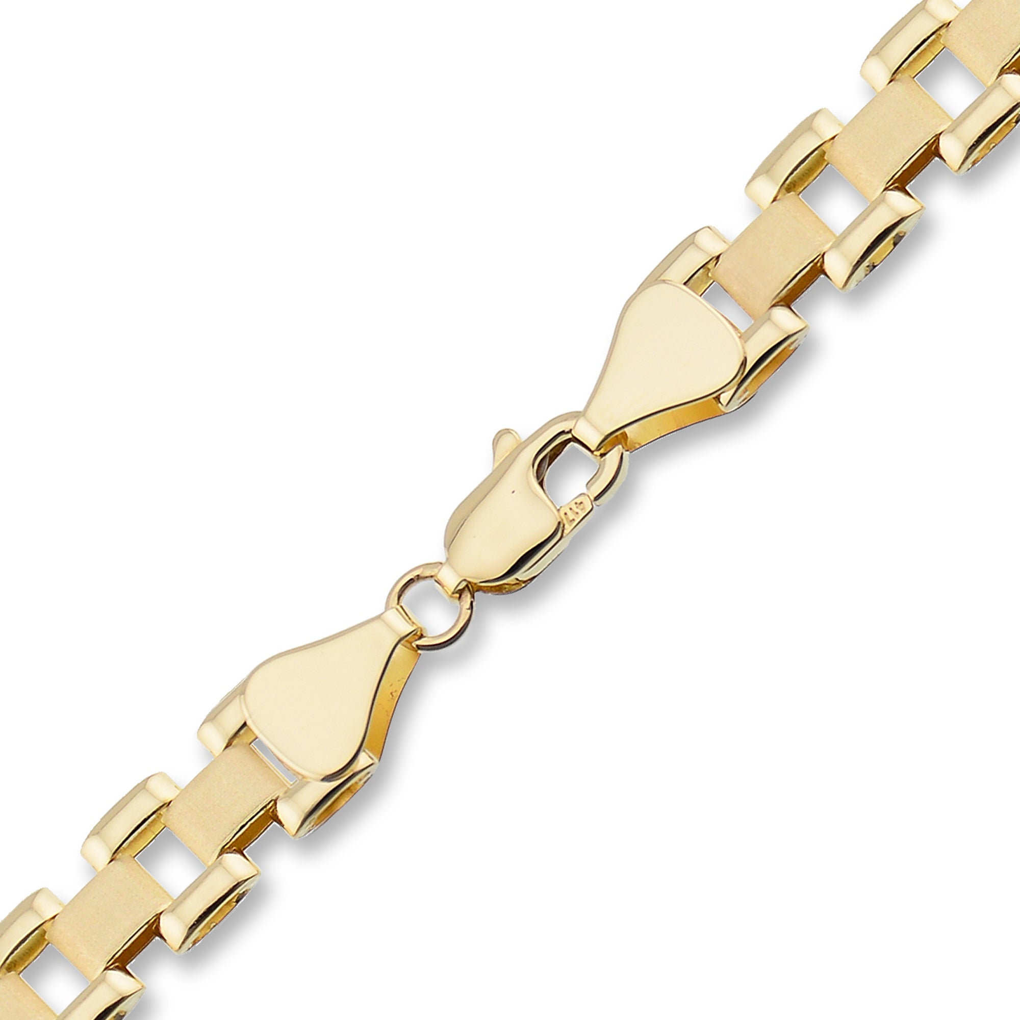 Real 10K Yellow Gold Hollow Franco Box Link Bracelet / Anklet for Men - Gold  Depot Inc