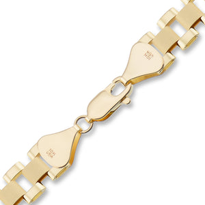 10K Solid Real Gold 8 mm Presidential Watch Band Style Hip Hop Bracelet or Anklet