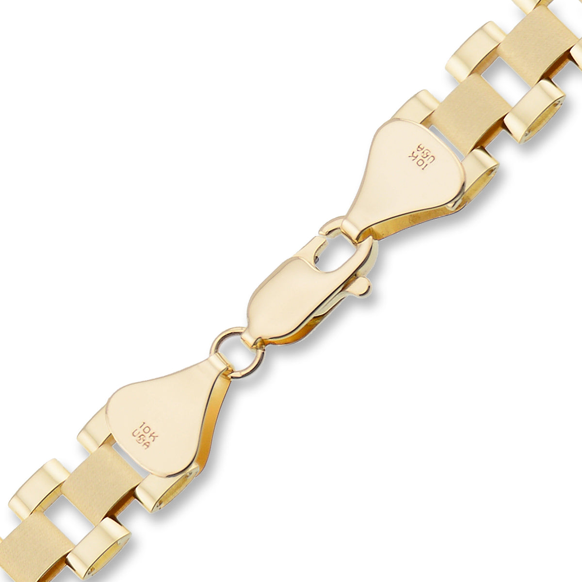 10K Solid Real Gold 8 mm Presidential Watch Band Style Hip Hop Bracelet or Anklet