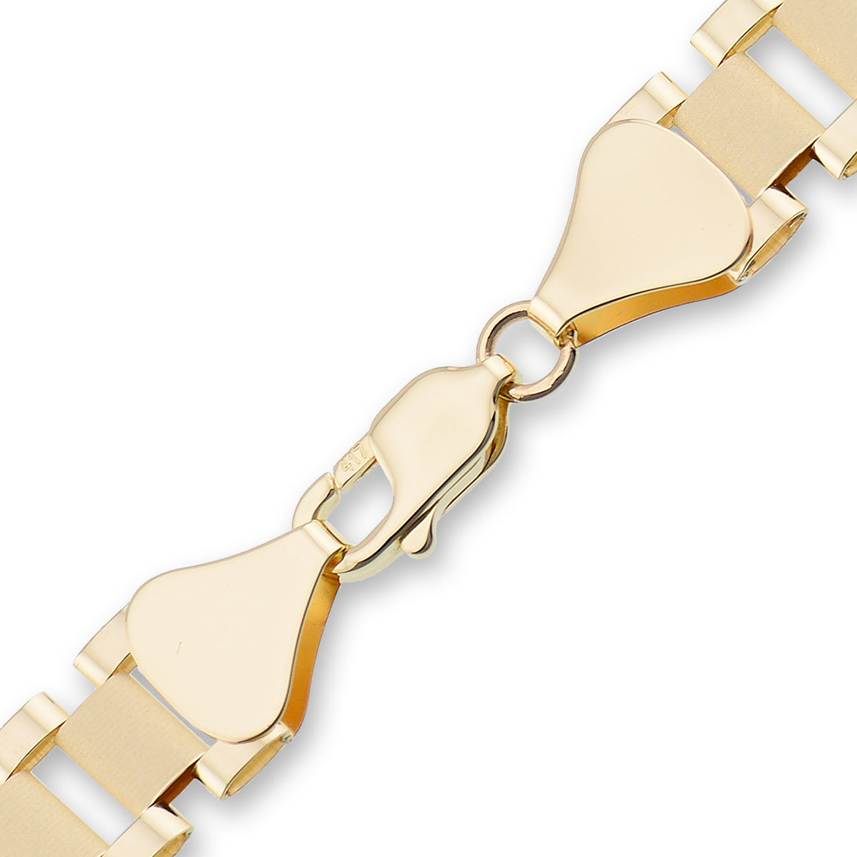 10K Solid Real Gold 10 MM Presidential Watch Band Style Hip Hop Bracelet or Anklet
