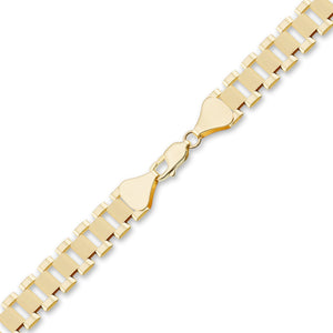 10K Solid Real Gold 10 MM Presidential Watch Band Style Hip Hop Bracelet or Anklet
