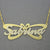 Personalized Gold Name Pendant Two Tone Charm with butterfly NT60