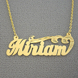 10kt-14kt Gold Personalized Jewelry Name Necklace NN42