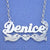 Silver Personalized Name Necklace Jewelry w- birds SN09