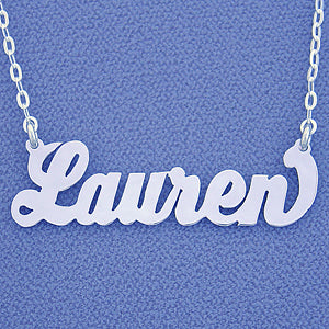 Silver Lauren Conrad Name Necklace Pendant SN12