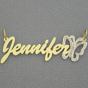 Personalized Gold Name butterfly Necklace Jewelry NT36