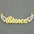 Solid Gold Double Plate Angel Wings Personalized Name 3D Charm Pendant Jewelry