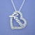 Any Name Silver Cubic Heart Pendant SP06