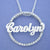Silver Eternity Circle Cubic Name Pendant Necklace SP20