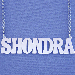 2 1-2 Inch Large Silver Personalized Name Necklace Pendant SN27